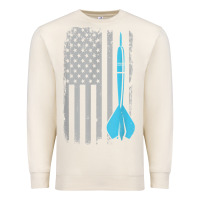 Sandshell throwing darts   vintage usa american flag for dart players t shirt Premium Sweatshirt - linhVisuals