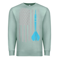 Seafoam throwing darts   vintage usa american flag for dart players t shirt Premium Sweatshirt - linhVisuals
