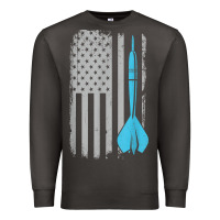 Smoke throwing darts   vintage usa american flag for dart players t shirt Premium Sweatshirt - linhVisuals