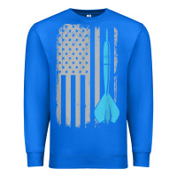True Royal throwing darts   vintage usa american flag for dart players t shirt Premium Sweatshirt - linhVisuals
