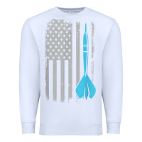 White throwing darts   vintage usa american flag for dart players t shirt Premium Sweatshirt - linhVisuals