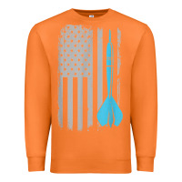 Carrot throwing darts   vintage usa american flag for dart players t shirt Premium Sweatshirt - linhVisuals