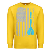 Lemon throwing darts   vintage usa american flag for dart players t shirt Premium Sweatshirt - linhVisuals
