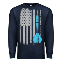 Navy throwing darts   vintage usa american flag for dart players t shirt Premium Sweatshirt - linhVisuals