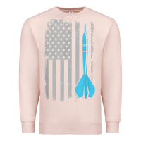 Pale Pink throwing darts   vintage usa american flag for dart players t shirt Premium Sweatshirt - linhVisuals