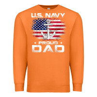 Carrot u.s navy proud dad with american flag gift veteran day t shirt Premium Sweatshirt - linhVisuals