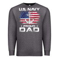 Charcoal Heather u.s navy proud dad with american flag gift veteran day t shirt Premium Sweatshirt - linhVisuals