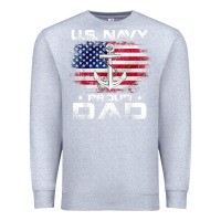 Heather Grey u.s navy proud dad with american flag gift veteran day t shirt Premium Sweatshirt - linhVisuals