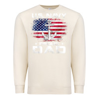 Sandshell u.s navy proud dad with american flag gift veteran day t shirt Premium Sweatshirt - linhVisuals