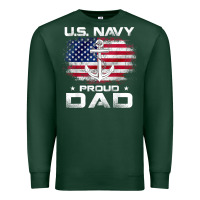 Sports Green u.s navy proud dad with american flag gift veteran day t shirt Premium Sweatshirt - linhVisuals