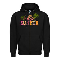 Black hello summer Zipper Hoodie - JahusDesignShop