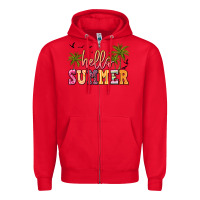 Red hello summer Zipper Hoodie - JahusDesignShop