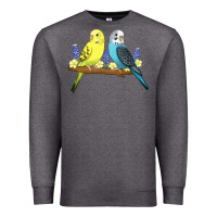 Charcoal Heather cute budgies Premium Sweatshirt - linhVisuals