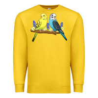 Lemon cute budgies Premium Sweatshirt - linhVisuals