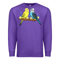 Purple cute budgies Premium Sweatshirt - linhVisuals