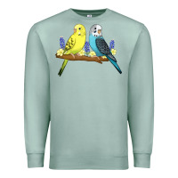 Seafoam cute budgies Premium Sweatshirt - linhVisuals