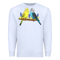 White cute budgies Premium Sweatshirt - linhVisuals