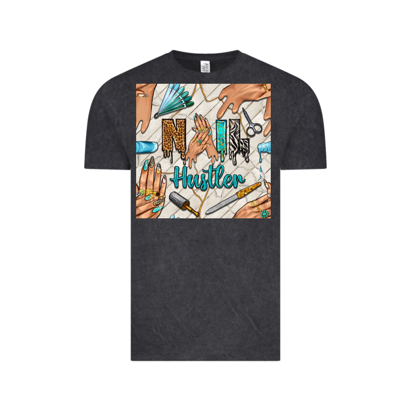 Hail Hustler And Nail Art Hands With Glitter Polish Seamless Pattern B Vintage Tee by BundleAndBundleShop | Teevron