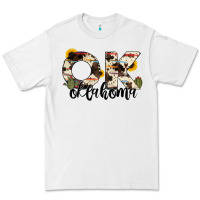 White oklahoma state cowhide serape cactus Premium Tee - RanaPortraitStore