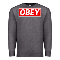 Charcoal Heather obey Premium Sweatshirt - linhVisuals
