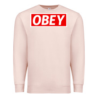 Pale Pink obey Premium Sweatshirt - linhVisuals