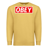 Antique Gold obey Premium Sweatshirt - linhVisuals