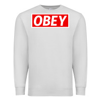 Dove Grey obey Premium Sweatshirt - linhVisuals