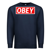 Navy obey Premium Sweatshirt - linhVisuals
