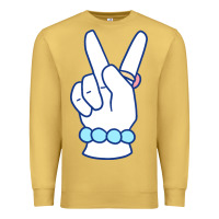 Antique Gold girl peace sign Premium Sweatshirt - linhVisuals