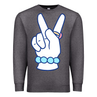 Charcoal Heather girl peace sign Premium Sweatshirt - linhVisuals