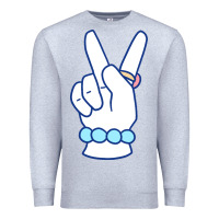 Heather Grey girl peace sign Premium Sweatshirt - linhVisuals
