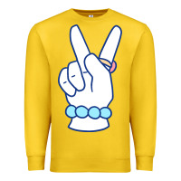 Lemon girl peace sign Premium Sweatshirt - linhVisuals