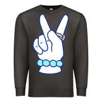 Smoke girl peace sign Premium Sweatshirt - linhVisuals