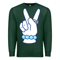 Sports Green girl peace sign Premium Sweatshirt - linhVisuals
