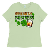 Matcha St. Patrick's Day whiskey business Ladies Tee - OliviaCreatesArt