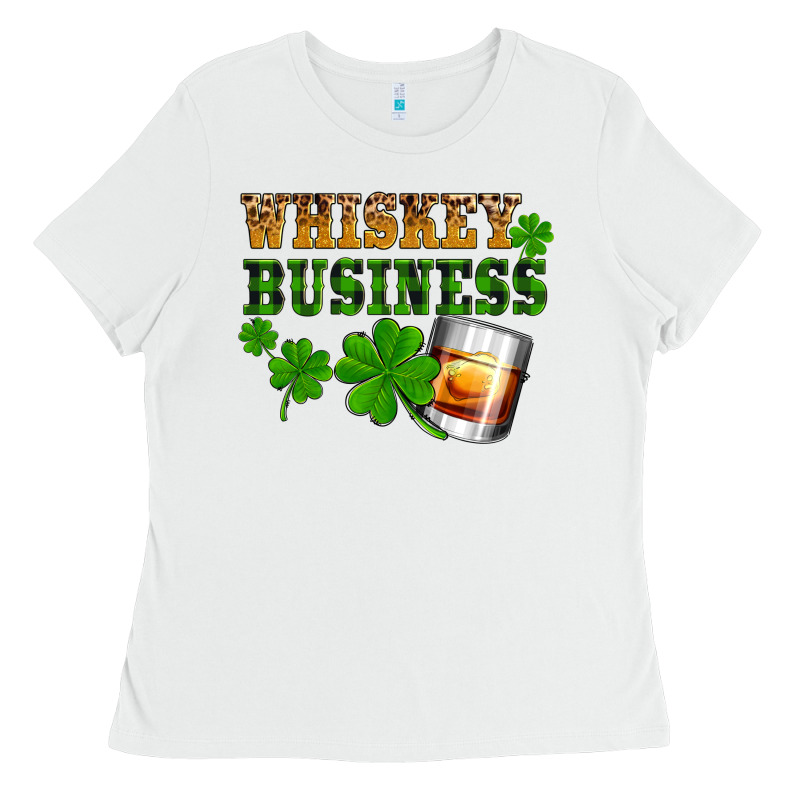 St. Patrick's Day Whiskey Business Ladies Tee by OliviaCreatesArt | Teevron