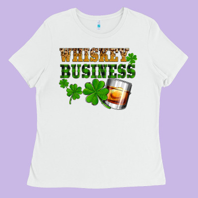 St. Patrick's Day Whiskey Business Ladies Tee Designed By Oliviacreatesart
