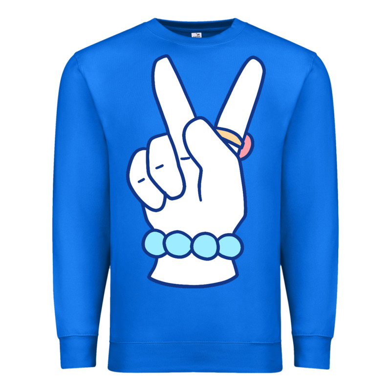 Girl Peace Sign Premium Sweatshirt by linhVisuals | Teevron
