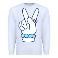 White girl peace sign Premium Sweatshirt - linhVisuals