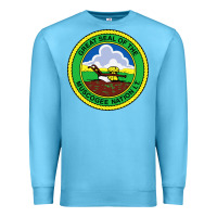 Ocean Blue great seal of the muscogee nation Premium Sweatshirt - linhVisuals