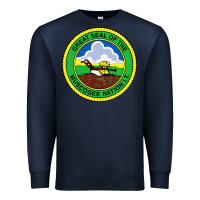 Navy great seal of the muscogee nation Premium Sweatshirt - linhVisuals