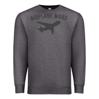Charcoal Heather airplane mode funny traveling design with flying plane Premium Sweatshirt - linhVisuals
