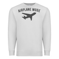 Dove Grey airplane mode funny traveling design with flying plane Premium Sweatshirt - linhVisuals