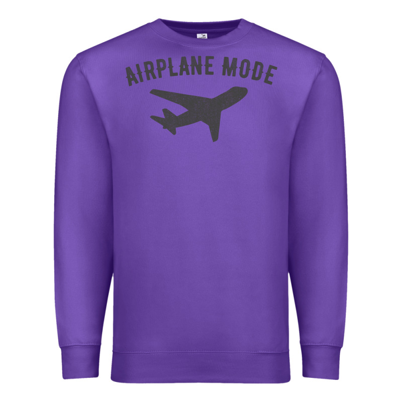 Airplane Mode Funny Traveling Design With Flying Plane Premium Sweatshirt by linhVisuals | Teevron