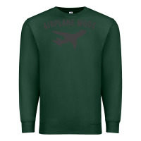 Sports Green airplane mode funny traveling design with flying plane Premium Sweatshirt - linhVisuals