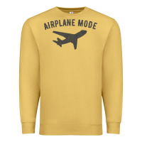 Antique Gold airplane mode funny traveling design with flying plane Premium Sweatshirt - linhVisuals