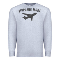 Heather Grey airplane mode funny traveling design with flying plane Premium Sweatshirt - linhVisuals