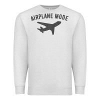 Oatmeal Heather airplane mode funny traveling design with flying plane Premium Sweatshirt - linhVisuals