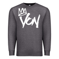 Charcoal Heather KING VON MERCH Premium Sweatshirt - linhVisuals