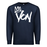 Navy KING VON MERCH Premium Sweatshirt - linhVisuals